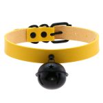 Leather Black Bell Pendant Collar - Image 15