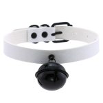 Leather Black Bell Pendant Collar - Image 17