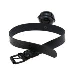 Leather Black Bell Pendant Collar - Image 20