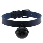 Leather Black Bell Pendant Collar - Image 5
