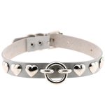 Rivet Heart Stud PU Collar - Image 2