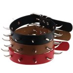 Spiked Rivet Leather Collar - Image 7