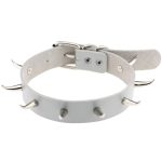 Spiked Rivet Leather Collar - Image 8