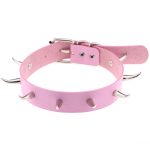 Spiked Rivet Leather Collar - Image 11