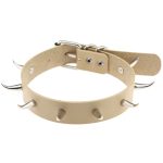 Spiked Rivet Leather Collar - Image 14