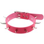 Spiked Rivet Leather Collar - Image 16