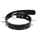 Spiked Rivet Leather Collar - Image 19