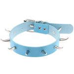 Spiked Rivet Leather Collar - Image 4