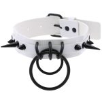 Black Spiked Drum Nails Double Ring Collar - Image 10