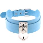 Silver Heart Lock  Neck Necklace - Image 7