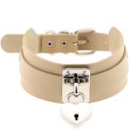 Silver Heart Lock  Neck Necklace - Image 9