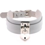 Silver Heart Lock  Neck Necklace - Image 12