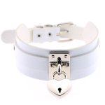 Silver Heart Lock  Neck Necklace - Image 13