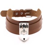 Silver Heart Lock  Neck Necklace - Image 15