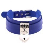 Silver Heart Lock  Neck Necklace - Image 2