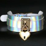 Laser Golden Heart Lock Neck Necklace - Image 6