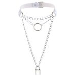 Chain Lock Pendant Ring Collar - Image 10