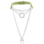 Chain Lock Pendant Ring Collar - Image 11