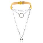 Chain Lock Pendant Ring Collar - Image 14