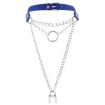 Chain Lock Pendant Ring Collar - Image 15