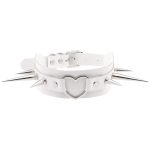 Extra Long Spikes Heart Ring Collar - Image 7