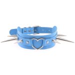Extra Long Spikes Heart Ring Collar - Image 10