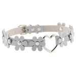 Flower PU Leather Heart Collar - Image 14