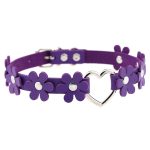 Flower PU Leather Heart Collar - Image 16