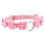 Flower PU Leather Heart Collar - Image 3