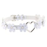 Flower PU Leather Heart Collar - Image 4