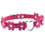 Flower PU Leather Heart Collar - Image 5