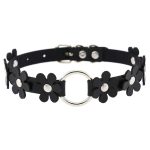 Flower PU Leather O-Ring Collar - Image 7