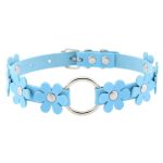 Flower PU Leather O-Ring Collar - Image 9
