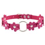 Flower PU Leather O-Ring Collar - Image 13