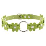 Flower PU Leather O-Ring Collar - Image 14
