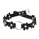 Flower PU Leather O-Ring Collar - Image 19