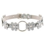 Flower PU Leather O-Ring Collar - Image 4