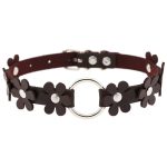 Flower PU Leather O-Ring Collar - Image 5