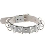 Multiple Rings Double Leather Collar - Image 9