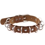 Multiple Rings Double Leather Collar - Image 10