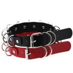 Multiple Rings Double Leather Collar - Image 17