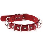 Multiple Rings Double Leather Collar - Image 3
