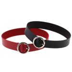 Punk Goth Round Leather Collar - Image 17