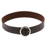 Punk Goth Round Leather Collar - Image 3