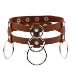 Double Row Circle Choker Necklace - Image 4