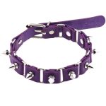 Stitching Punk Necklace With Spike - Image 2