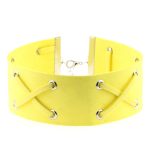 Crossover Wide Velvet Lace-Up Necklace - Image 8