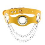 Leather Hole Breathable Chain Collar - Image 6