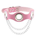 Leather Hole Breathable Chain Collar - Image 7