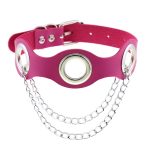 Leather Hole Breathable Chain Collar - Image 9